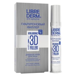 Гиалуроновый Филлер 3D Librederm дневной крем для лица SPF15, 30 мл (цены, отзывы, описание)